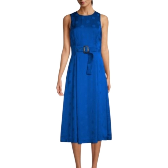 Ted Baker of London Sleeveless Polka Dot Midi Length Dress Size Small - Picture 2 of 7